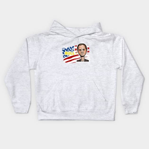 Bull Schiff, Trump campaign, bull schiff Kids Hoodie by trollius